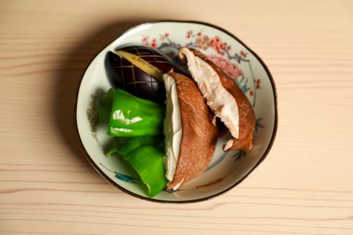 Kyoto-style vegetables in a basket