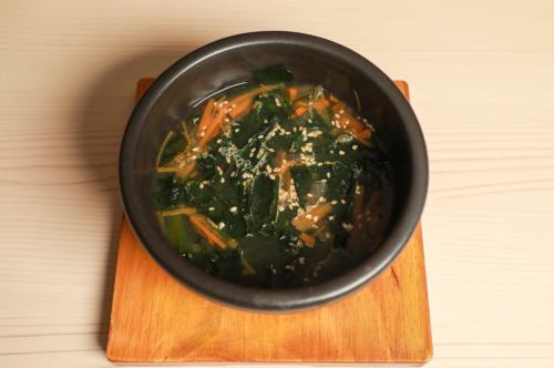 Homemade wakame soup