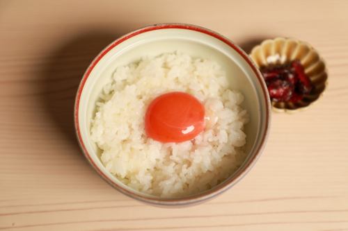 Superb egg on rice