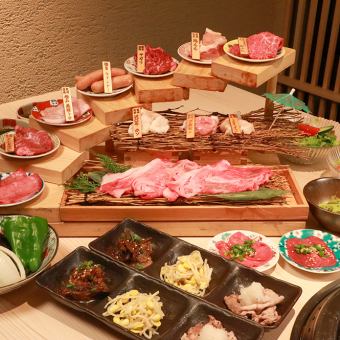 忘年会限定！《2H飲み放題付》忘年会コース6,500円 (逸品8種＋生1種+肉8種+甘味)