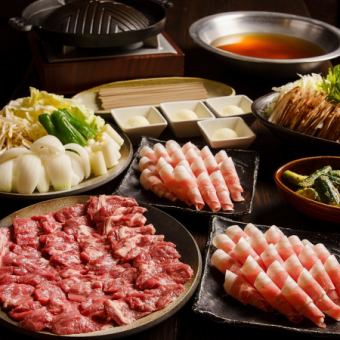飲放1.5時間付【ラムトンコース】人気料理 生ラムジンギスカン&黒豚しゃぶしゃぶ
