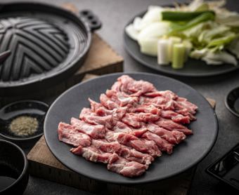 飲放1.5時間付【ジンギスカンコース】生ラムジンギスカンと色々な焼き物がセットになったコース