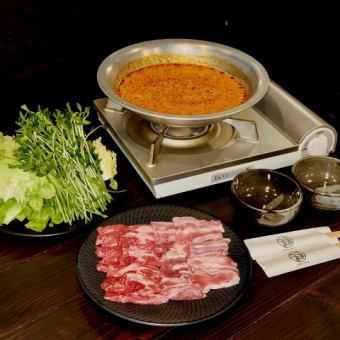 【生ラムジンギスカン＋豆乳麻辣ラム鍋コース】生ラムジンギスカン&豆乳麻辣ラム鍋飲み放題無し