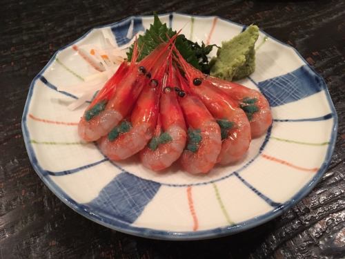 Sweet shrimp sashimi (sweet shrimp sashimi)
