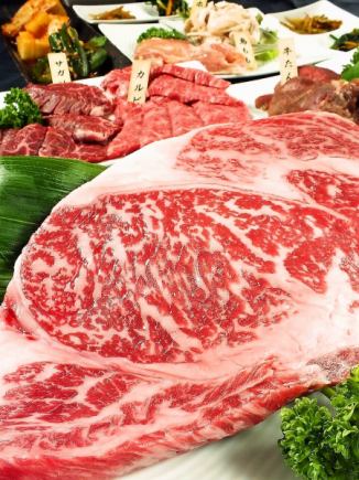 【宴会に！】ワンランク上の焼肉宴会「 厳選コース 」　生ビール込飲み放題付き8000円