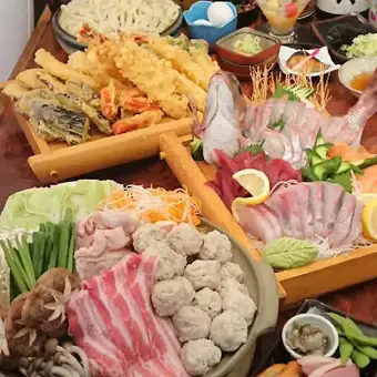 【各种宴会】Dosukoi Yokozuna ◆ 全包 8000 日元（含税）套餐，包含 120 分钟无限畅饮，包括生啤。