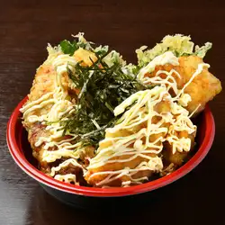 照燒蛋黃醬雞肉天婦羅飯