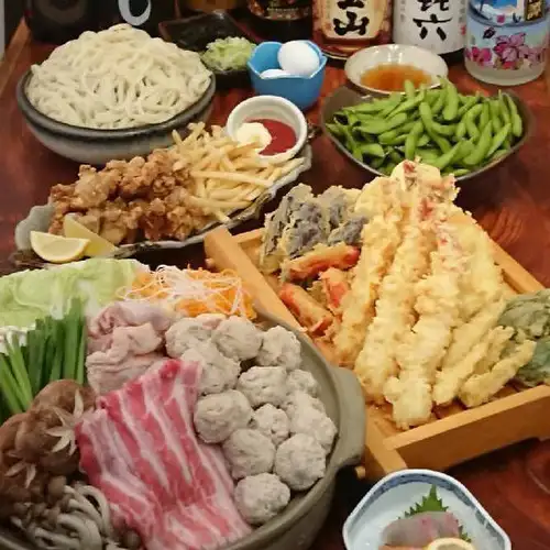 大関飲み放題コース全7品、天ぷら中心で贅沢に楽しむ、宴会や飲み会に最適