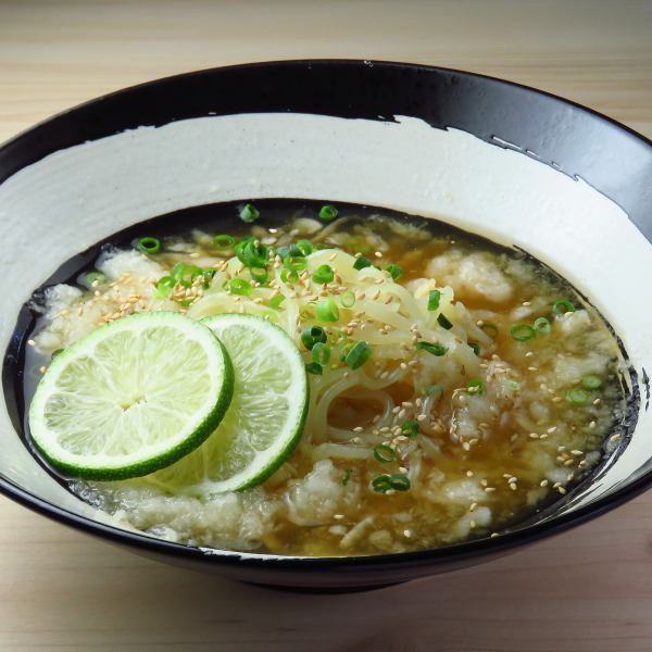 【てん冷麺～大根おろしとゆずの皮を添えて】〆に是非お召し上がりください。