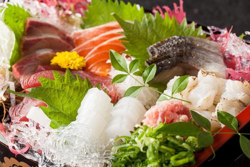 Start here! Assorted sashimi