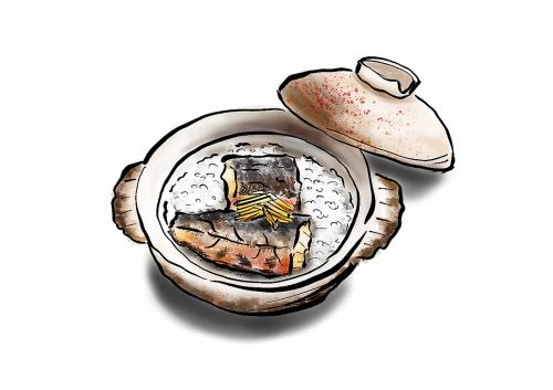 炭焼きトロ鯖の土鍋ごはん