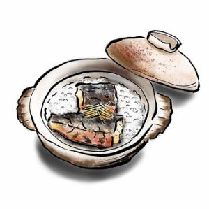 炭焼きトロ鯖の土鍋ご飯　1人前