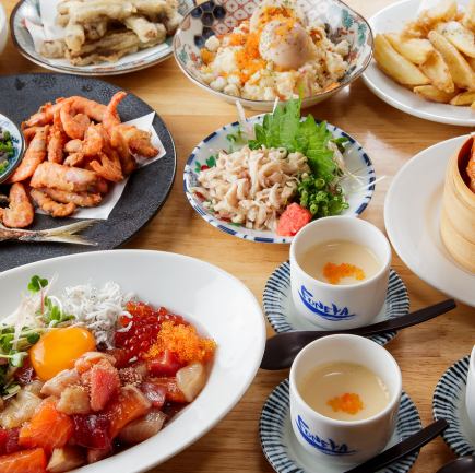 ≪2時間飲み放題付≫とことん飲むならコレ!「アテ沢山5,000円コース」デザート代わりにアテ豊富