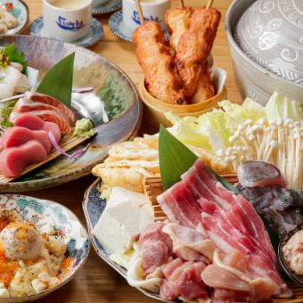 ≪2時間飲み放題付≫ちゃんこ鍋付き「忘新年会7,000円コース」お刺身5種、舟盛りデザートまで