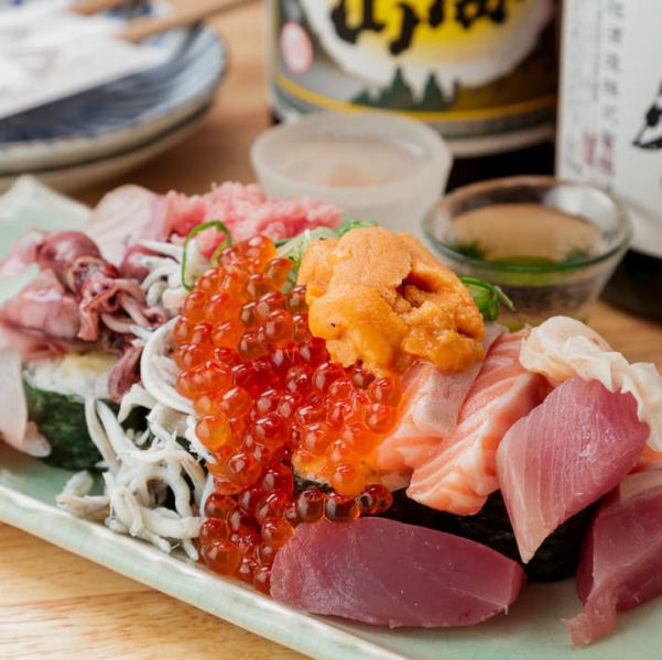 一定会成为Instagram上的☆可以尽情享用海鲜的人气菜单♪<Nokke寿司>1,639日元（含税）☆