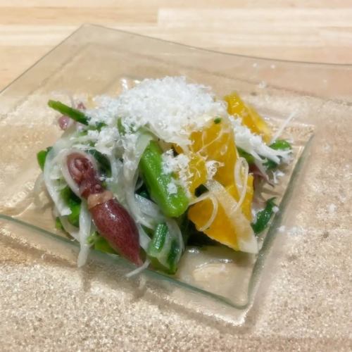 ★ホタルイカと菜の花とデコポンのサラダ