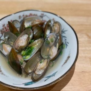 タテボシガイの酒蒸し