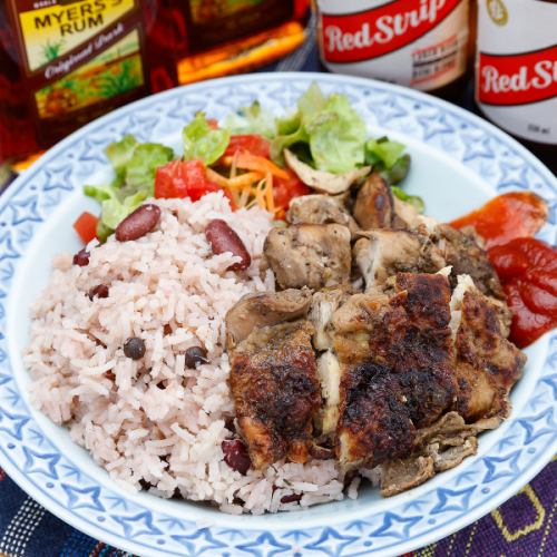 JERK CHICKEN OVER RICE( M SIZE)