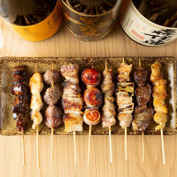 A classic at izakayas! Each skewer is carefully grilled to perfection!