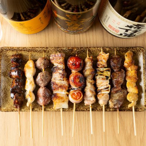 A classic at izakayas! Each skewer is carefully grilled to perfection!