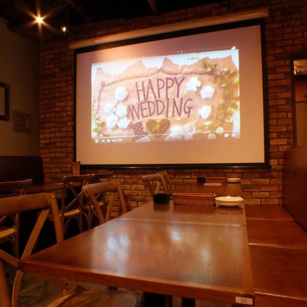 [Equipped with projector♪] Equipped with sound and projector perfect for birthdays, wedding after-parties, launches, etc. ◎ From small groups up to 60 people ♪ Of course, we also accept private reservations! Please feel free to adjust your budget and number of people. Please consult us!