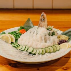 Live conger eel sashimi
