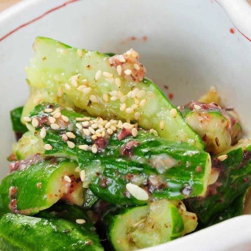 Smashed cucumber with pickled plum