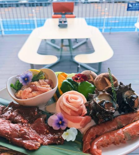 テラス席で手ぶらでBBQ