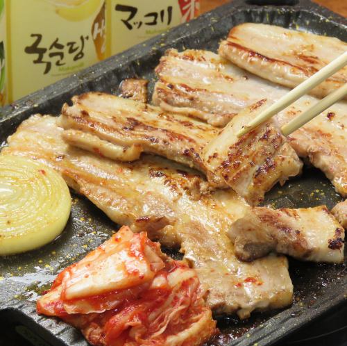 Thick cut samgyeopsal set for 1 person