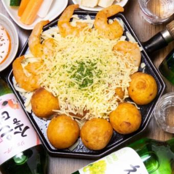 【エビチーズフォンデュコース】大人気のエビチーズフォンデュ含む≪全5品/3586円≫※お料理のみ