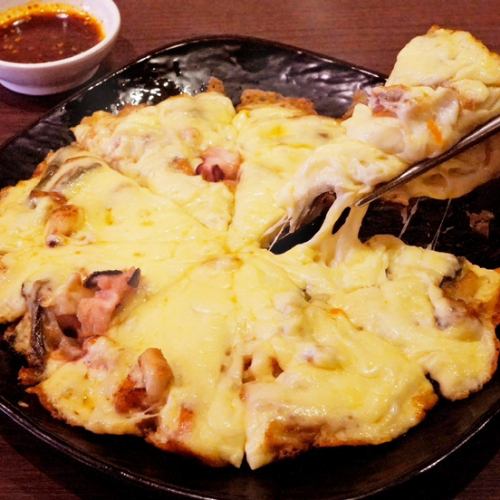 Cheese seafood pancake