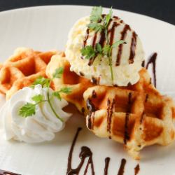 ワッフルアイス