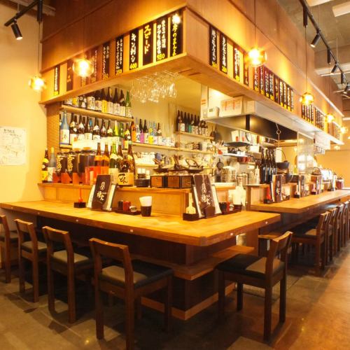 ≪1名様×18卓≫豪快に焼き上げるライブ感も楽しめるカウンター席はお一人様でもデートにもお勧めです。
