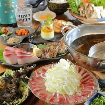 【2時間飲み放題付☆】名物黒レアもも焼きも堪能できる≪茶ぶりのしゃぶしゃぶコース≫