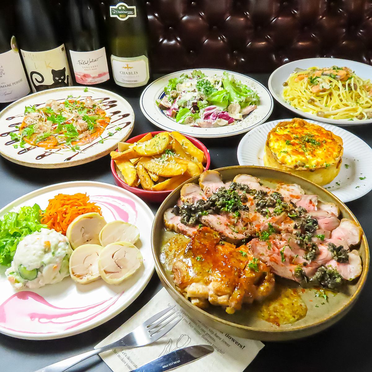四日市徒歩8分◆旬の食材を使用したフランスの家庭料理と夜カフェが楽しめるビストロ