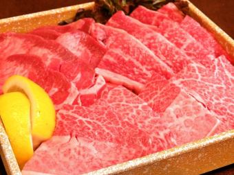 Enjoy luxurious Miyazaki beef! [Miyazaki beef set] Miyazaki beef top sirloin, beef tongue, and O-ring kalbi, 3 dishes for 2,800 yen