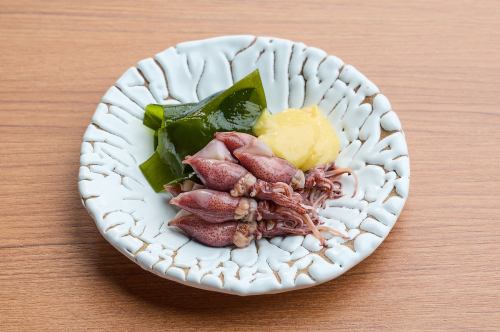 Spear squid with vinegared miso sauce