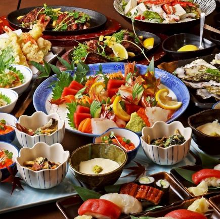 【2h 마시는 방부】순채와 생선이나 고기의 가코스! 일품 요리나 볼륨 있는 물건들에, 전 9품 ◆세금 포함 7000엔