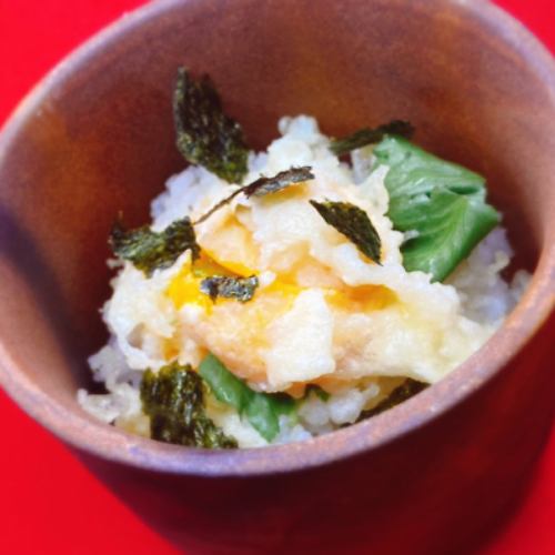 Mini bowl of egg tempura
