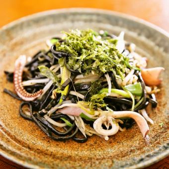 Local Okinawan Cuisine ~Squid Ink Yakisoba~