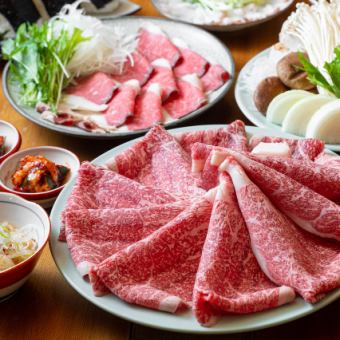 広島牛上赤身すき焼きコース◆生タコや和牛コウネ刺し等7品4,500円(税込)※お料理のみ