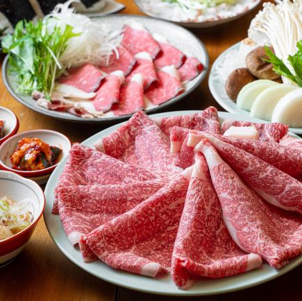 広島牛上赤身すき焼きコース◆生タコや和牛コウネ刺し等7品4,500円(税込)※お料理のみ