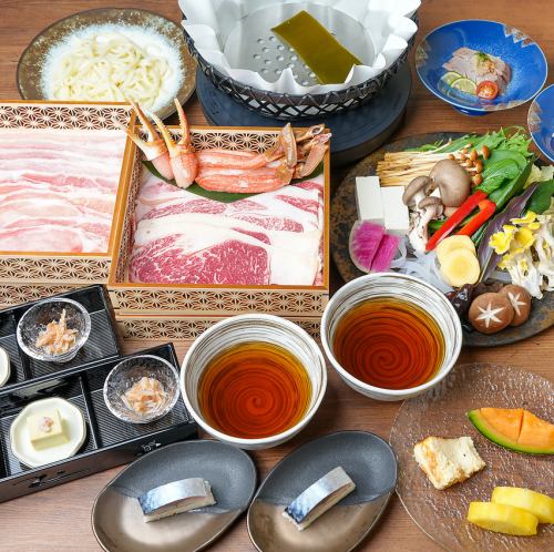 最高ランクの肉とズワイ蟹
