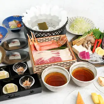 ふらの和牛とズワイ蟹 出汁しゃぶコース