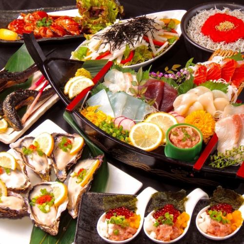 自慢の食材を堪能!3時間飲み放題付きコース6000円から!