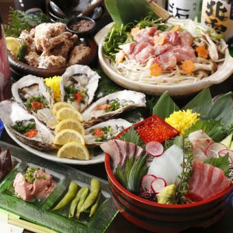 板長厳選の素材にこだわる【魚まつりコース】 6000円(税込)