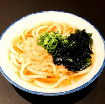 かけうどん・きつねうどん・月見うどん・わかめうどん・天ぷらうどん