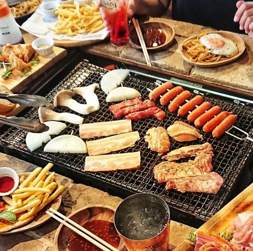 可以在室内享受BBQ♪