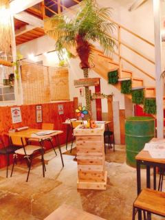 We have 3 tables for 4 people available.