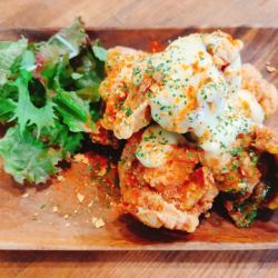 Sweet and spicy chicken nanban with homemade tartar sauce